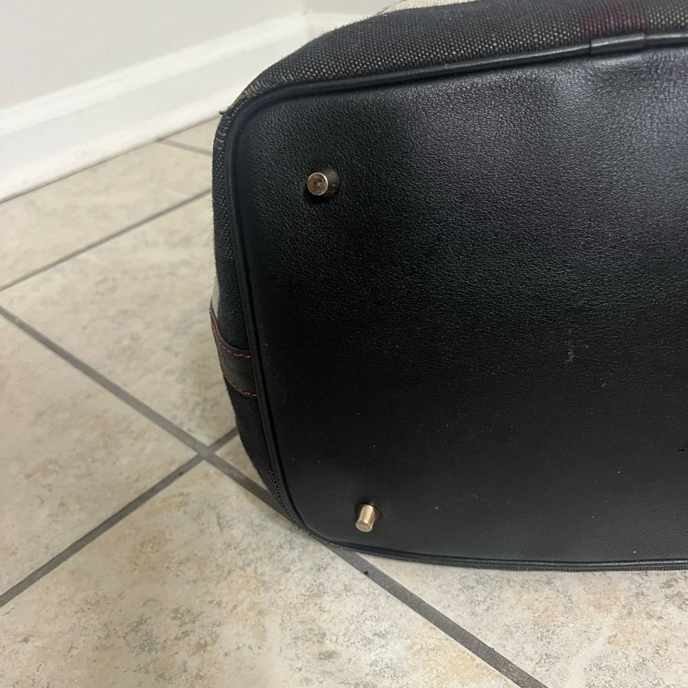 Burberry  Canvas Mega Check Medium Ashby Pop Elements Hobo Handbag - Picture 10 of 14